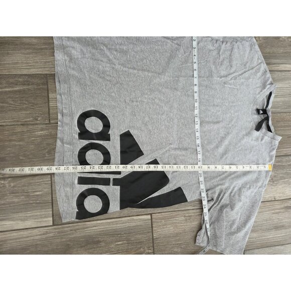 Adidas Big Badge of Sport Boxy Men's Tee T-Shirt Gray Heather, Large - Picture 4 of 5